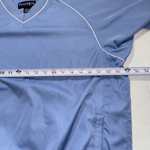 Footjoy Windbreaker Mens M Blue Golf Performance Short Sleeve Pullover Jacket - Picture 12 of 14
